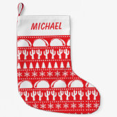 Tacos Patroon Lelijke Kersttrui Rood Kleine Kerstsok (Voorkant)