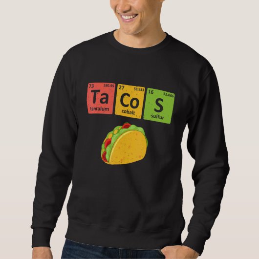 Tacos Periodic Table Chemistry Elements  Taco Trui (Voorkant)