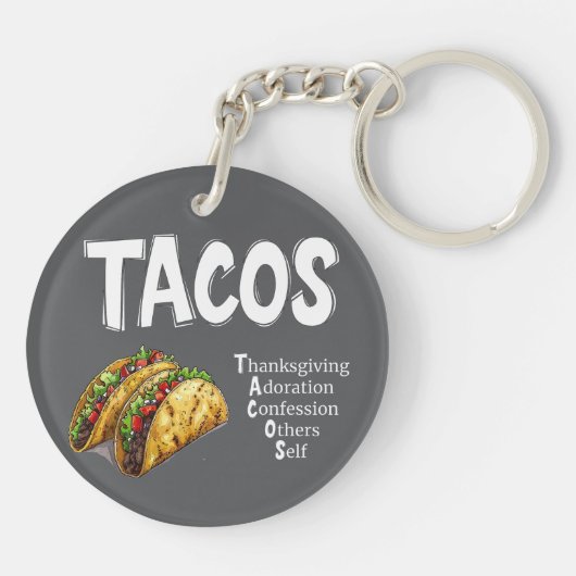 TACOS Prayer Acryl Sleutelhanger (Achterkant)