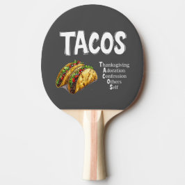 TACOS Prayer Ping Pong Paddle Tafeltennisbatje