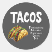 TACOS Prayer Sticker (Voorkant)