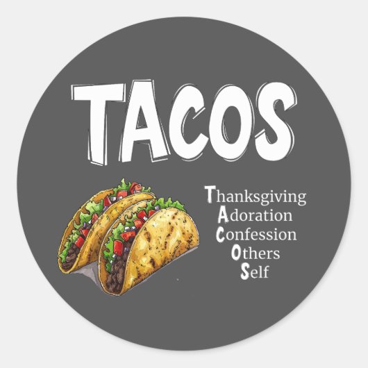 TACOS Prayer Sticker (Voorkant)