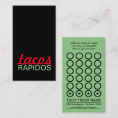 tacos rapidos ponskaart klantenkaartje (Voorkant / Achterkant)