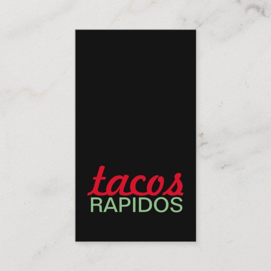 tacos rapidos ponskaart klantenkaartje (Voorkant)