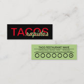 tacos rapidos punch card klantenkaartje (Voorkant / Achterkant)