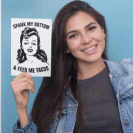 TACOS RETRO HUUSEWIFE WENSKAARTEN SPANKEN KAART