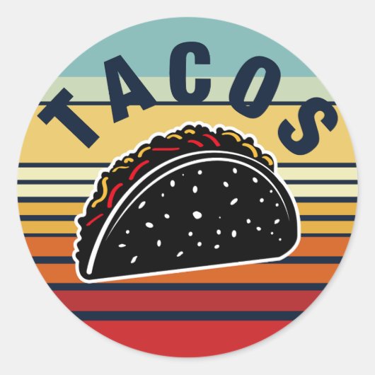 Tacos Ronde Sticker (Voorkant)