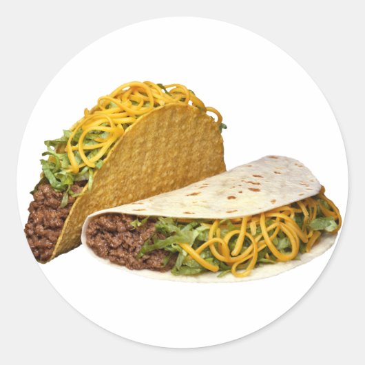 Tacos Ronde Sticker (Voorkant)