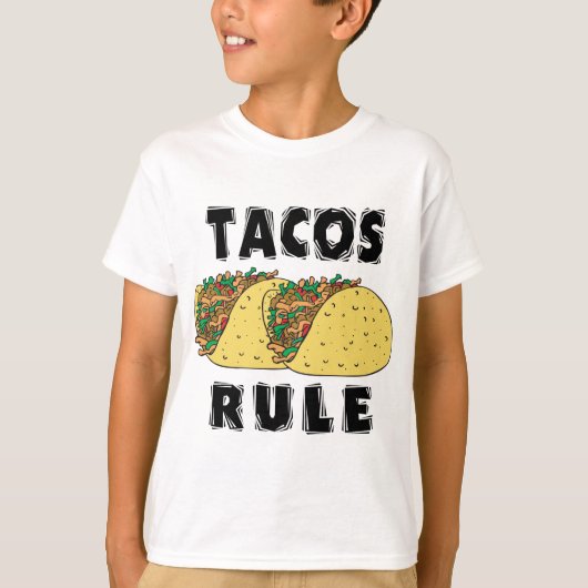 Tacos Rule Kinder T-Shirt (Voorkant)
