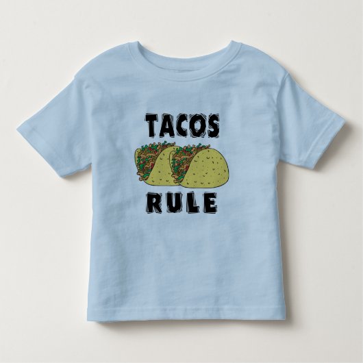 Tacos Rule Toddler Kinder Shirts (Voorkant)