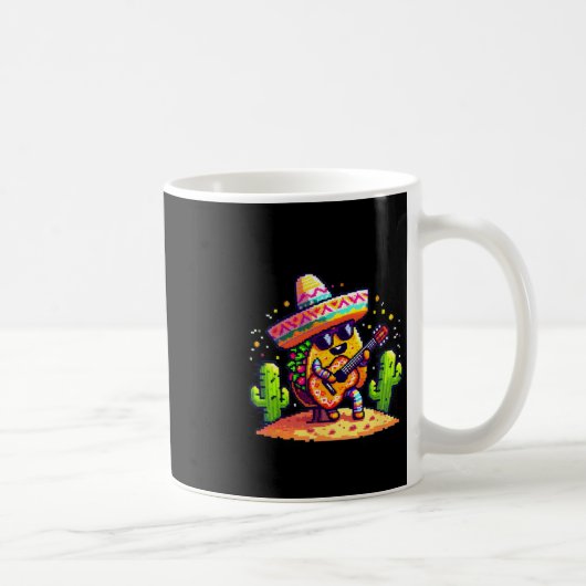 Taco's spelen gitaar Funny Cinco de Mayo Koffiemok (Rechts)