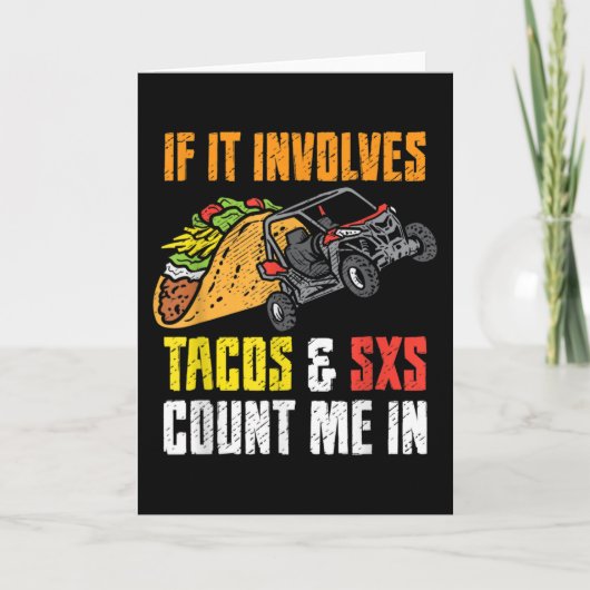 Tacos & SxS Four Wheeler Quad Off-Roading UTV ATV Kaart (Voorkant)