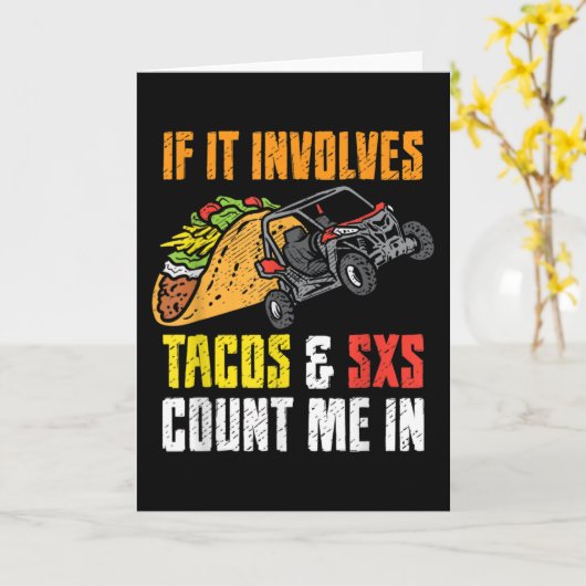 Tacos & SxS Four Wheeler Quad Off-Roading UTV ATV Kaart (Gele Bloem)