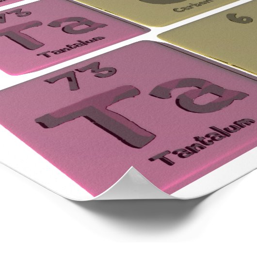 Tacos-Ta-C-Os-Tantalum-Koolstof-Osmium.png Poster (Hoek)