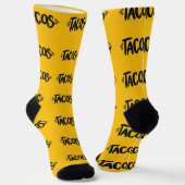 Tacos Tekst op de sokken (Gebogen)