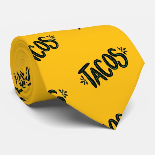 Tacos Tekst op de sokken Stropdas (Opgerold)