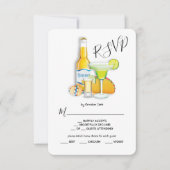 Tacos Tequil & Bier Menu Keuze RSVP Kaart (Voorkant)