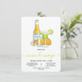 Tacos Tequila, Beer, Margarita Cinco de Mayo Party Kaart (Staand voorkant)