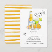 Tacos Tequila & Beer Menu Keuze RSVP-kaart Kaart (Voorkant / Achterkant)