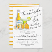 Tacos Tequila & Beer Rehearsal Dinner Fiesta Invit Kaart (Voorkant / Achterkant)