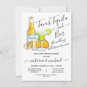 Tacos Tequila & Beer Rehearsal Dinner Fiesta Invit Kaart (Voorkant)