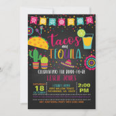 Tacos & Tequila Bridal Shower Invitation - Blk Kaart (Voorkant)