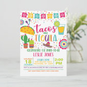 Tacos & Tequila Bridal Shower Invitation - Wh Kaart (Staand voorkant)