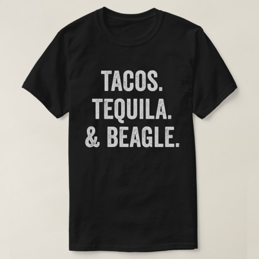 Tacos Tequila en Beagle T-shirt (Design voorkant)