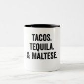 Tacos Tequila en Maltees Tweekleurige Koffiemok (Center)
