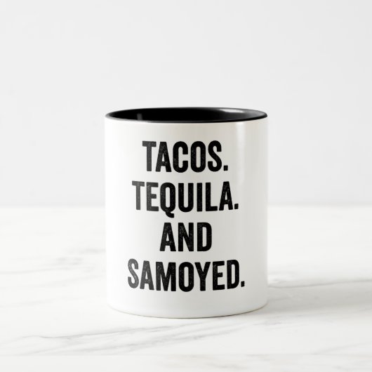Tacos Tequila en Samoyed Tweekleurige Koffiemok (Center)
