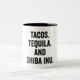 Tacos Tequila en Shiba Inu Tweekleurige Koffiemok
