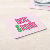 Taco's & Tequila Feest Onderzetters (Schuin)