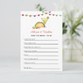 Taco's & Tequila Fiesta Bruiloft cadeau Advies & W Kaart (Staand voorkant)