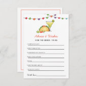 Taco's & Tequila Fiesta Bruiloft cadeau Advies & W Kaart (Voorkant / Achterkant)