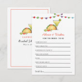 Tacos & Tequila Fiesta Bruiloft cadeau Advies & We Kaart (Voorkant / Achterkant)
