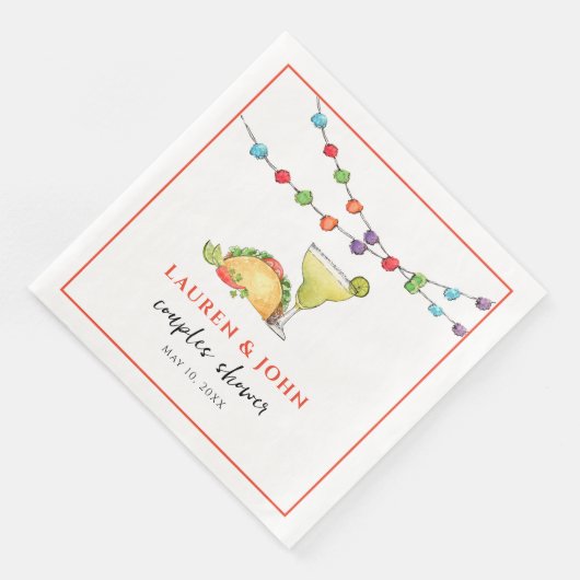 Tacos & Tequila Fiesta Couples Servet (Hoek)