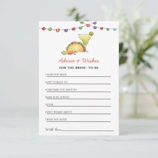 Tacos & Tequila Fiesta - doucheadvies & - douches Kaart (Staand voorkant)