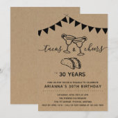 Tacos & Tequila Margarita Birthday Party - Elke le Kaart (Voorkant / Achterkant)