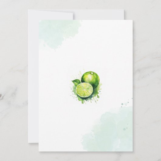 Tacos & Tequila Margarita Verjaardagsfeestje voor  Kaart (Achterkant)