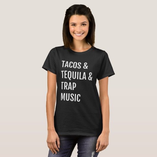Tacos Tequila Trap Music Party Liquor Beach Pool T T-shirt (Voorkant volledig)