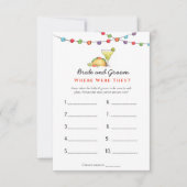 Tacos & Tequila "Waar waren ze" Shower games Kaart (Voorkant)