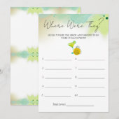 Tacos & Tequila Waterverf Vrijgezellenfeest Game K Kaart (Voorkant / Achterkant)