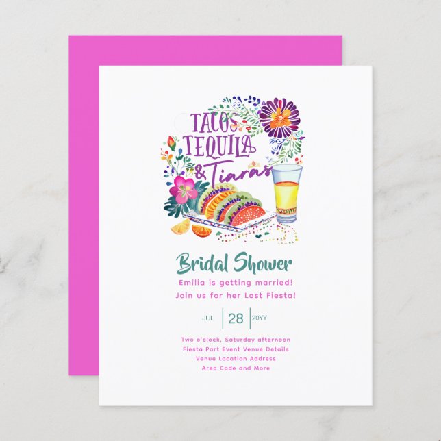 Taco's Tequila's Tiara's Laatste Bruidsmeisjesfees (Voorkant / Achterkant)