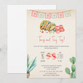 Tacos & Tiny Toes Meisje Baby shower Fiesta Kaart (Voorkant / Achterkant)