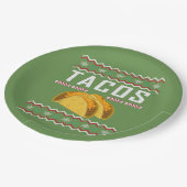 Tacos Ugly KerstSweater Papieren Bordje (Gekanteld)