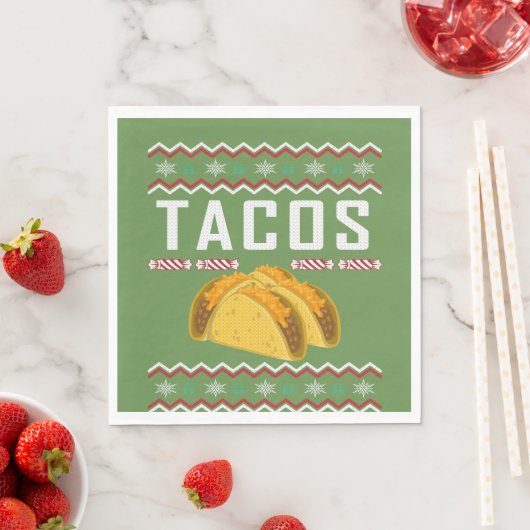 Tacos Ugly KerstSweater Servetten (Insitu)