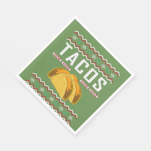 Tacos Ugly KerstSweater Servetten (Hoek)