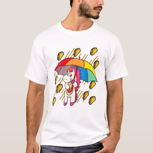 Tacos Unicorn Lover Paraplu T-shirt (Voorkant)