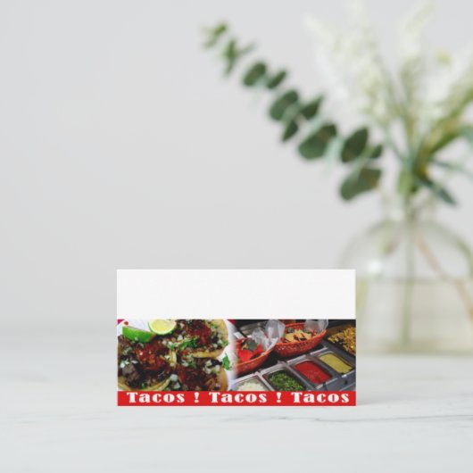 Tacos Visitekaartje (Staand voorkant)