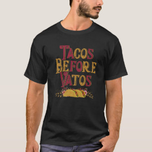 taco's voor het eten van Vatos gaan een gelukkige T-shirt